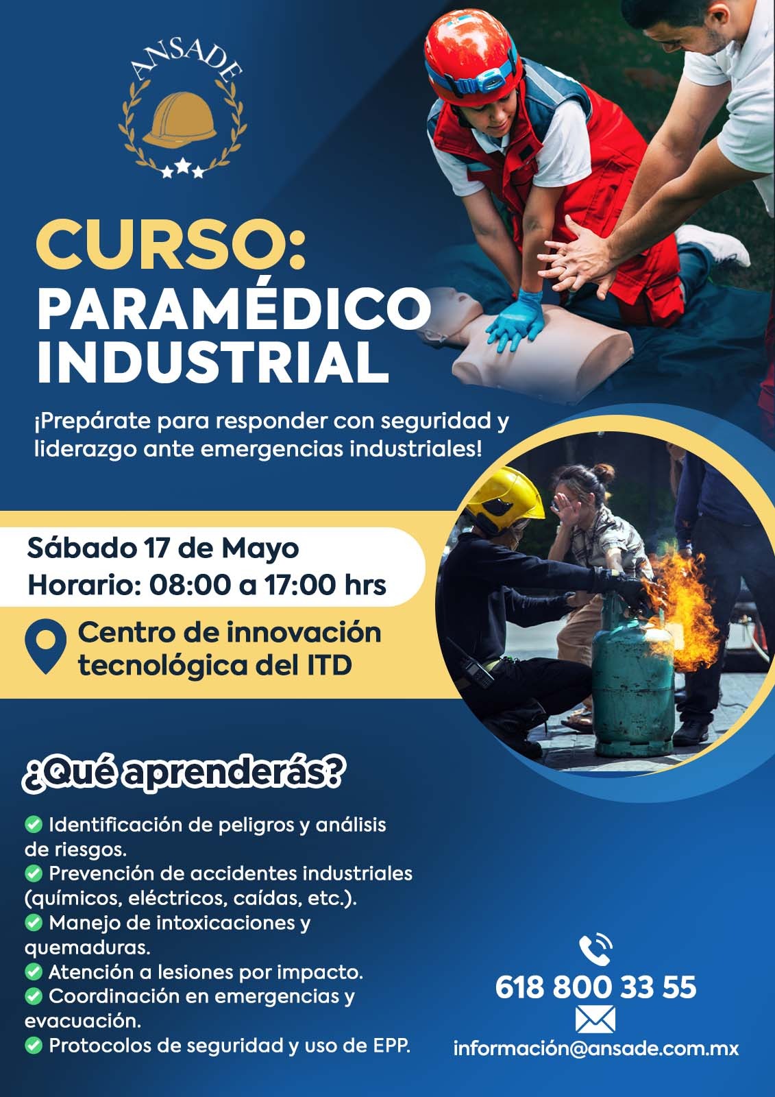 Curso presencial paramedico industrial⛑️